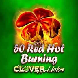 50 Red Hot Burning Clover Links logo by Novomatic Spinsy Casino