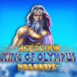 Age Of The Gods: King of Olympus Megaways slot logo by Origins at Spinsy Casino