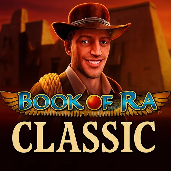 Book of Ra Classic logo by Novomatic at Spinsy Casino