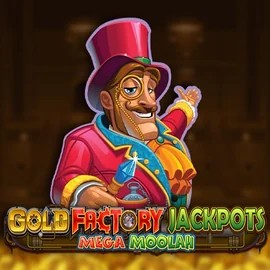 Gold Factory Jackpots Mega Moolah logo – Jackpots by Aurum Signature Studios at Spinsy Casino