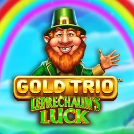 Gold Trio Leprechaun's Luck slot logo by Playtech at Spinsy Casino