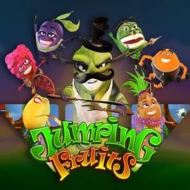 Jumping Fruits online game logo by Wazdan on sspinsy.org
