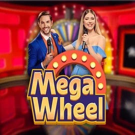 Mega Wheel slot logo by Pragmatic Play at Spinsy Casino