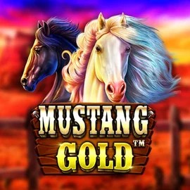 Mustang Gold online game logo by Pragmatic Play on sspinsy.org