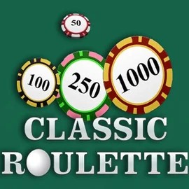 Roulette slot logo by OneTouch Games at Spinsy Casino