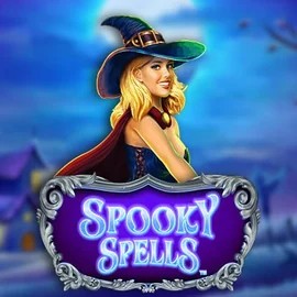 Spooky Spells slot logo by Novomatic at Spinsy Casino