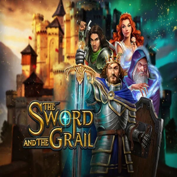 The Sword and the Grail logo by Play'n GO at Spinsy Casino