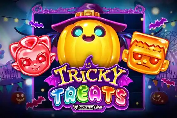 Tricky Treats slot logo by Push Gaming at Spinsy Casino